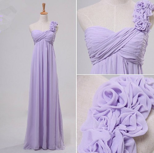 Prom Dress,charming Prom Dress,chiffon Prom Dress,a-line Prom Dress,one-shoulder Prom Dress,flower Prom Dress