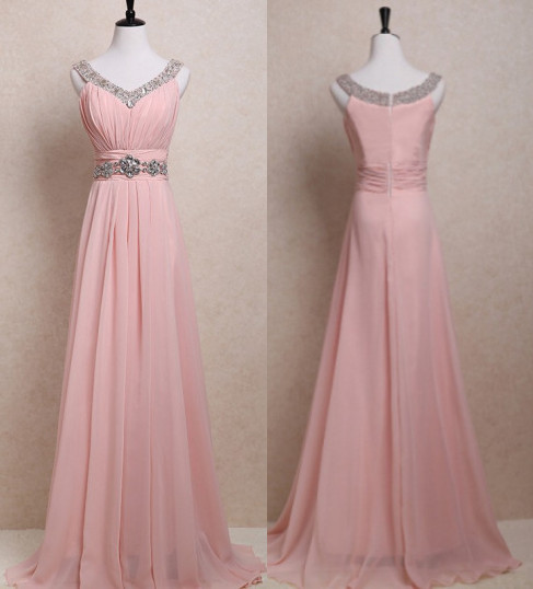 Prom Dress,charming Prom Dress,chiffon Prom Dress,v-neck Prom Dress,beading Prom Dress,brief Prom Dress