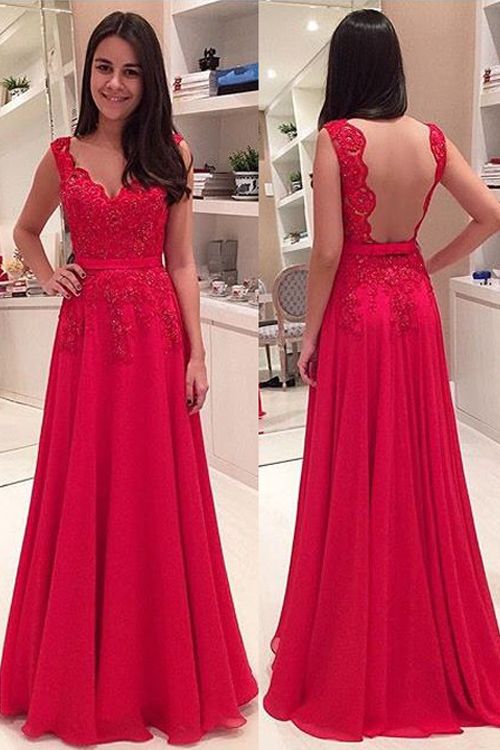 red long dress for party